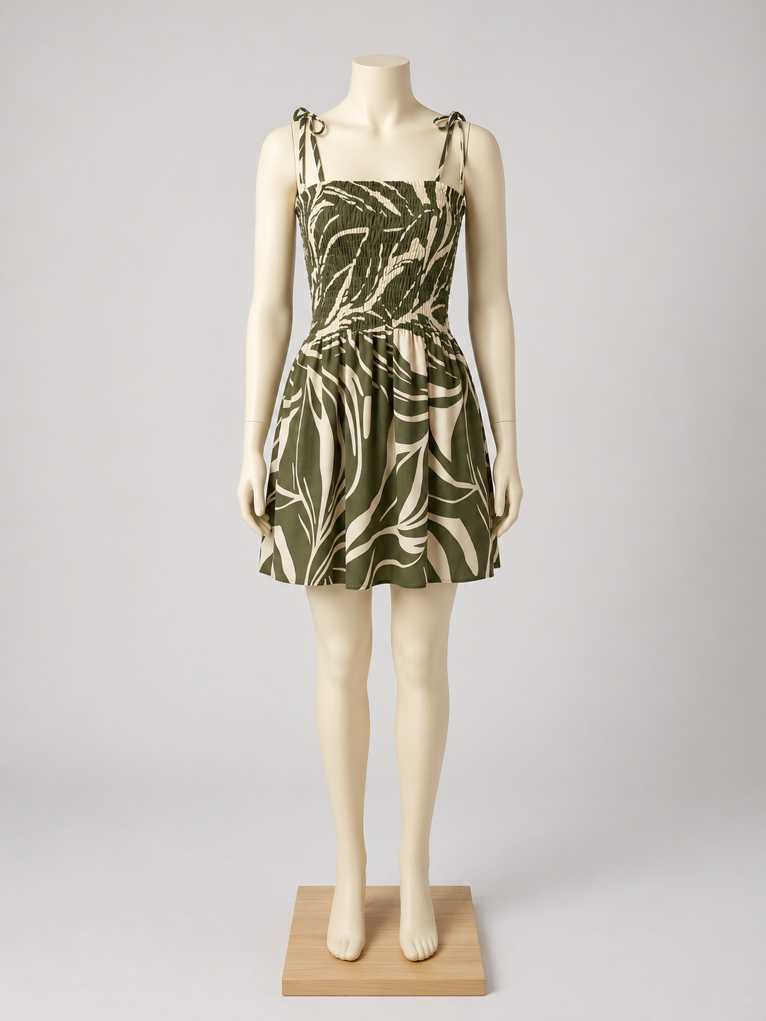 Vestido Curto Folhagens